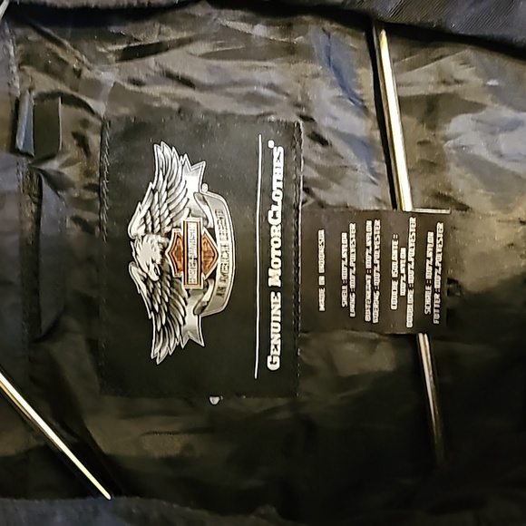 HARLEY DAVIDSON 3 xl-Big & Tall- men's jacket with flames-plus size EUC-RARE - Picture 4 of 10